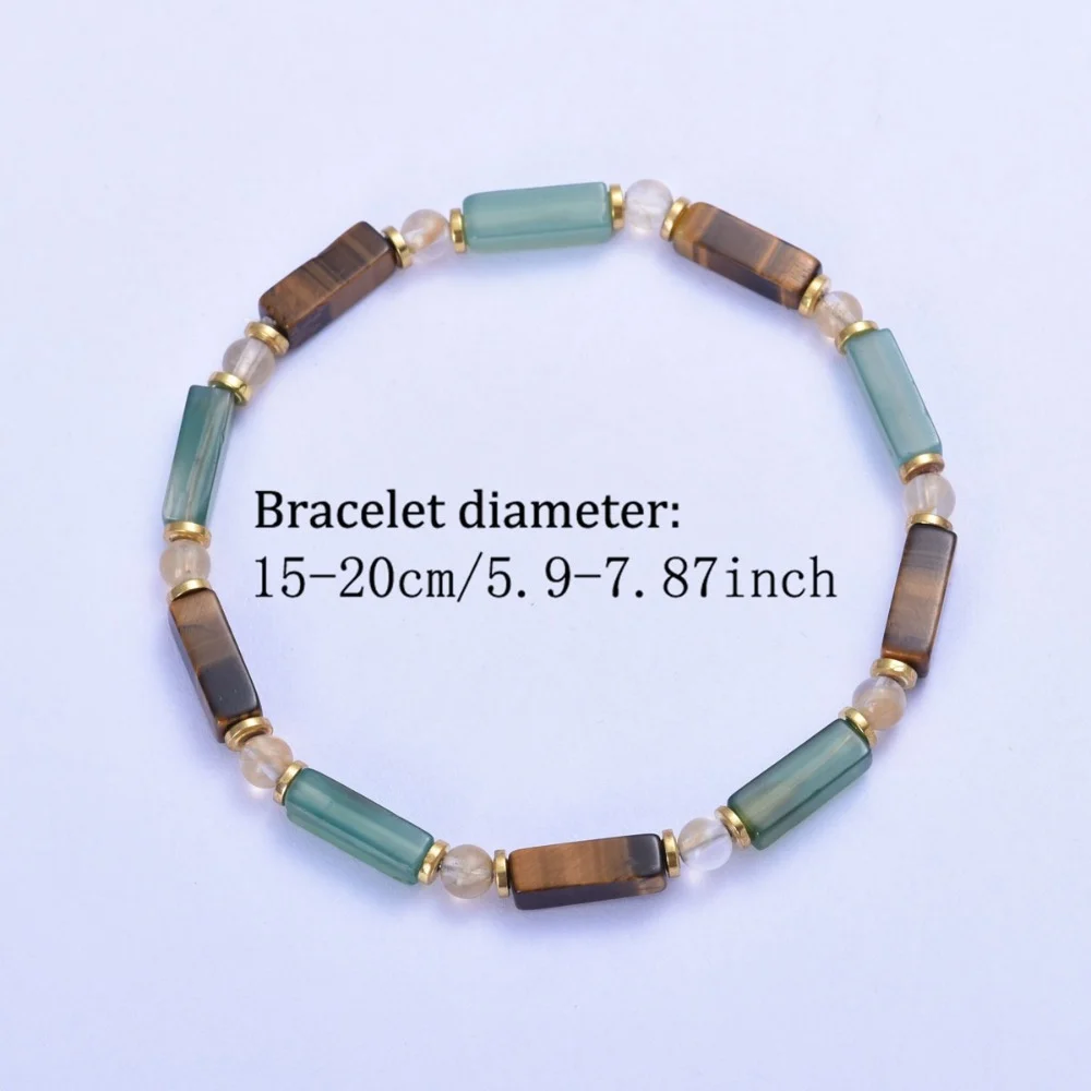 Tigers Eye And Green Aventurine Beaded Bracelet — image 3
