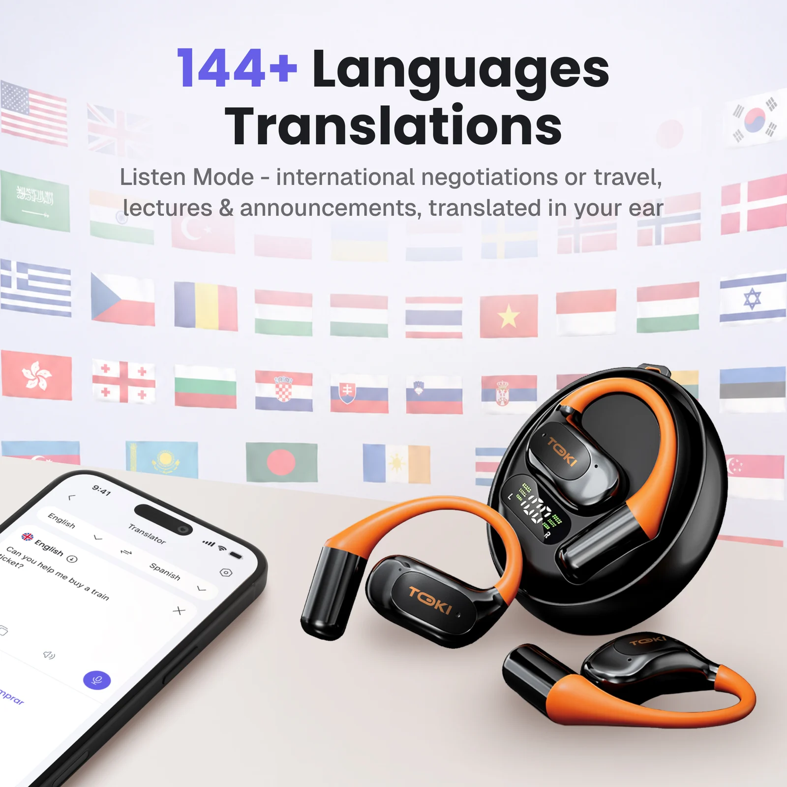 Toki Air-3 Open-ear AI Translation Earbuds — image 5