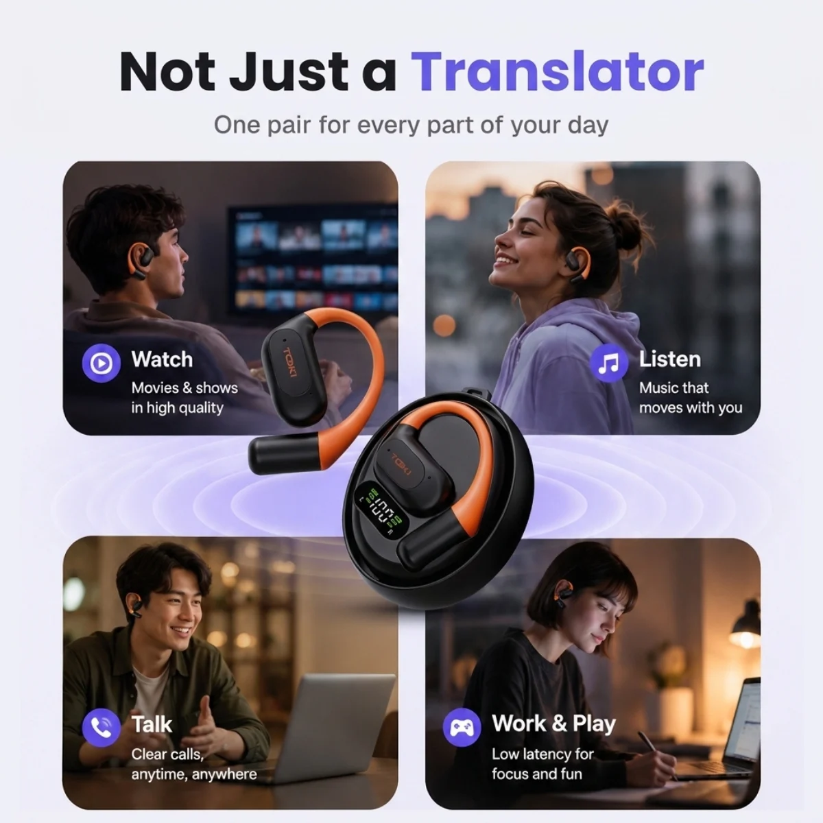 Toki Air-3 Open-ear AI Translation Earbuds — image 7