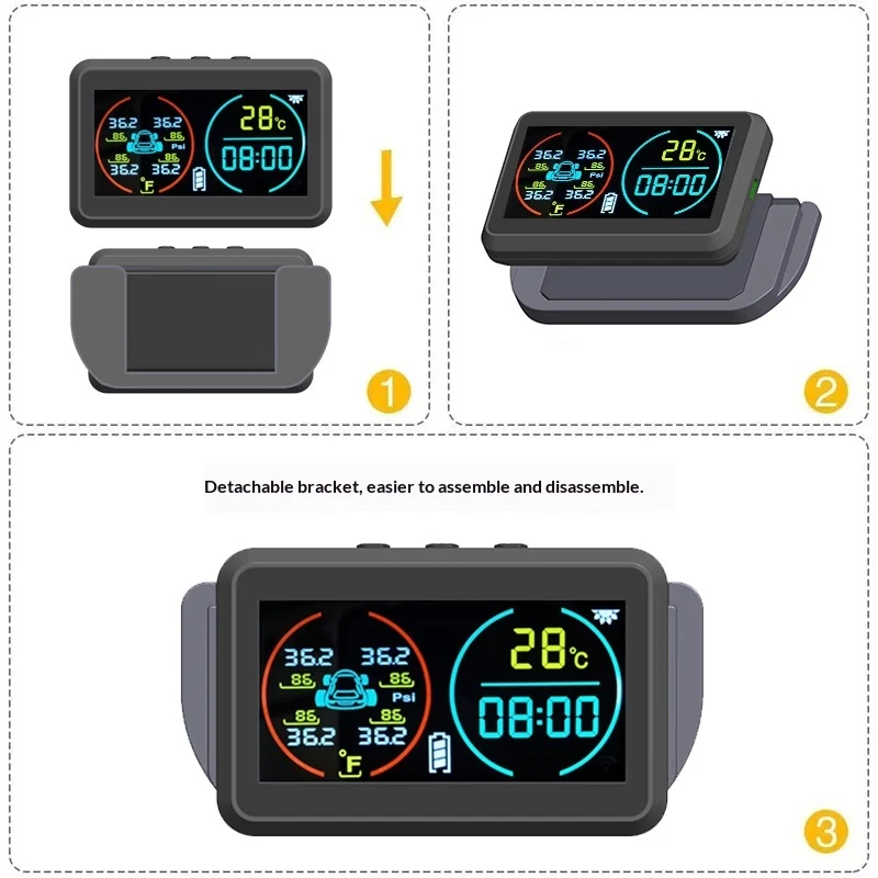 TPMS Time And Temperature Display Tire Pressure Monitor — image 2