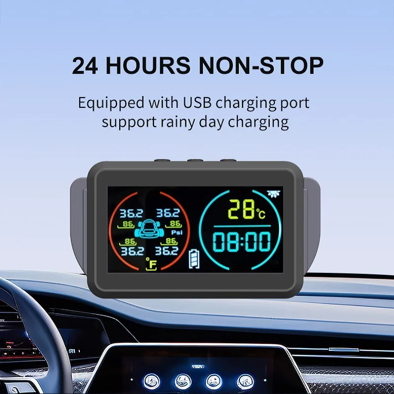 TPMS Time And Temperature Display Tire Pressure Monitor — image 4