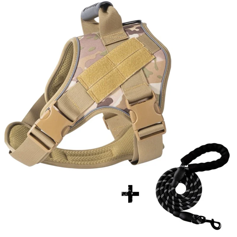 Traction Rope For Large Dogs Breathable Tactical Harness — image 2