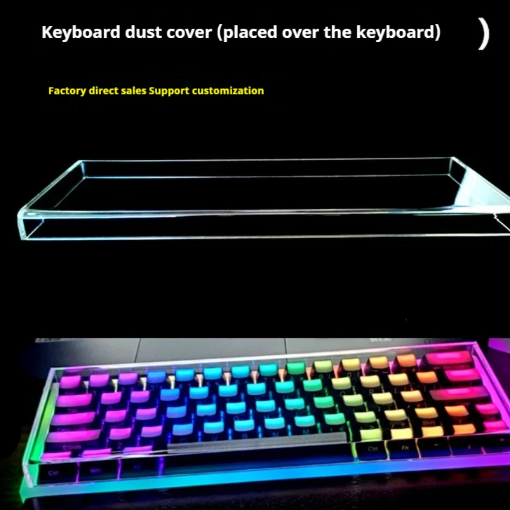 Transparent Acrylic Mechanical Keyboard Dust Cover — image 4