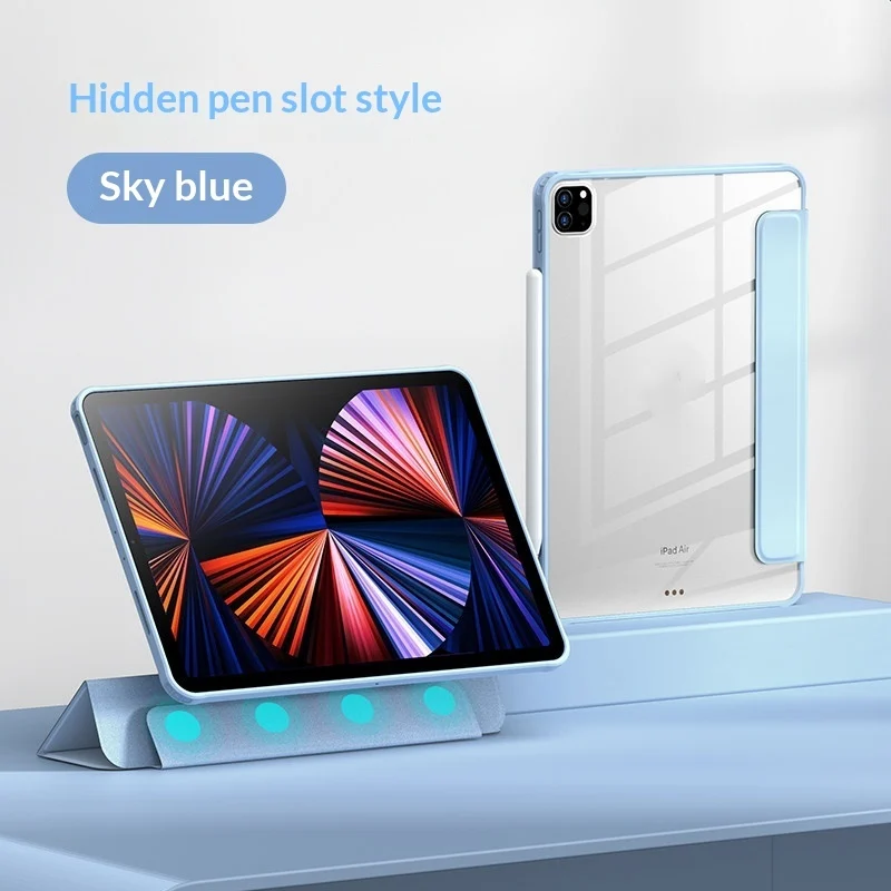 Transparent Magnetic Protective Case For Ipad Pro With Pen Slot — image 2