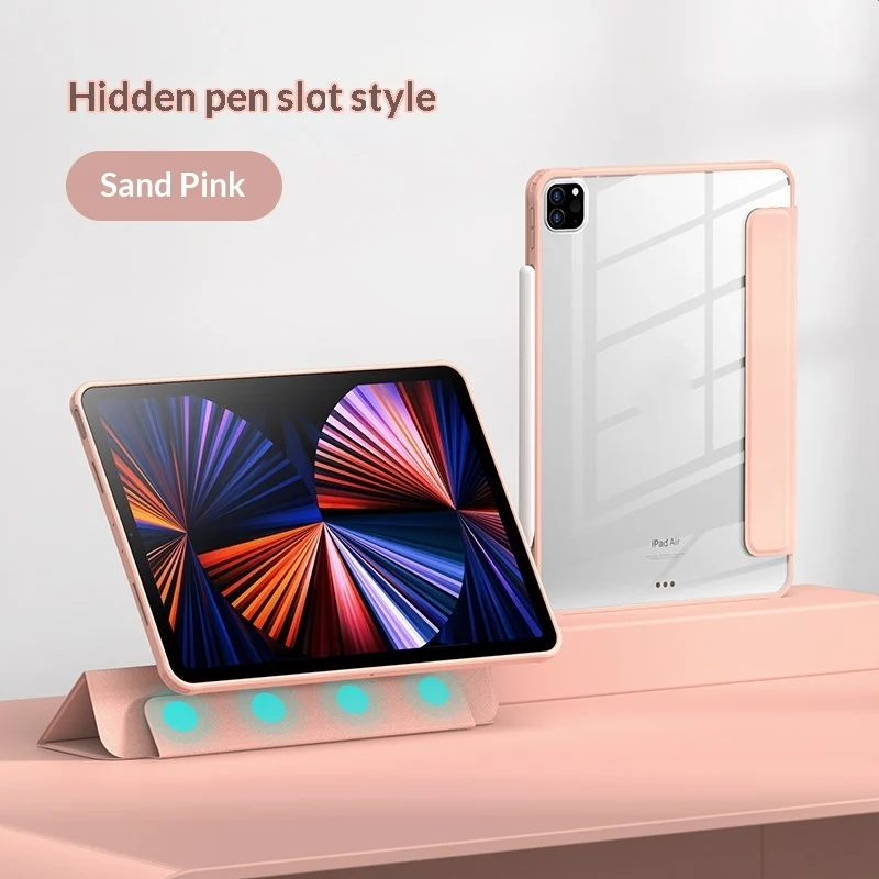 Transparent Magnetic Protective Case For Ipad Pro With Pen Slot — image 4