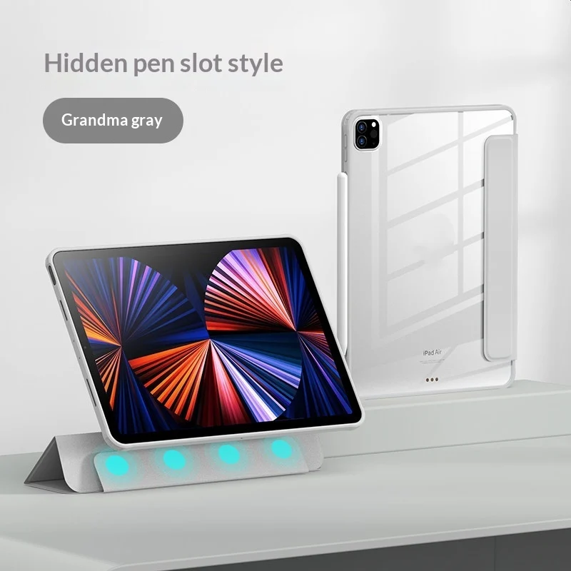 Transparent Magnetic Protective Case For Ipad Pro With Pen Slot — image 5