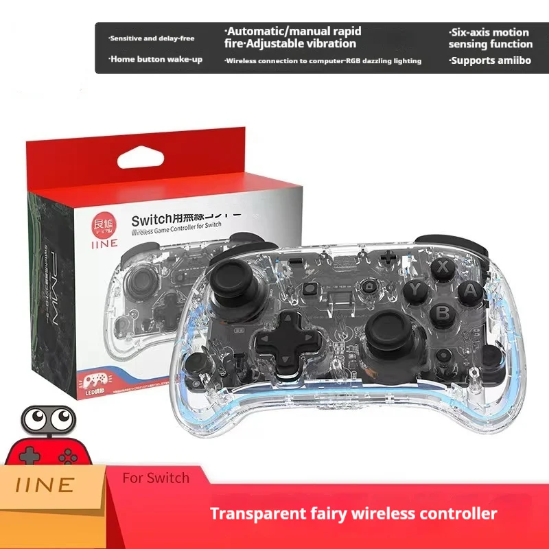 Transparent Wake-up Switch Professional Left-handed And Right-handed Gaming Controller — image 3