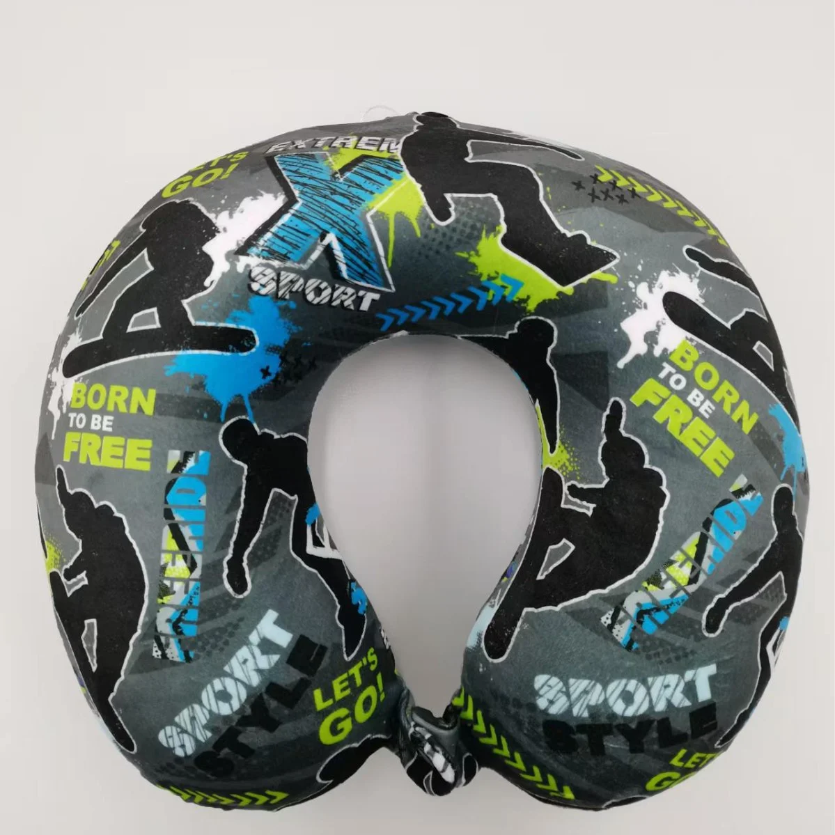 Treet Style Graffiti Print U Shaped Travel Neck Pillow, Skate Lettering Microbead… — image 4