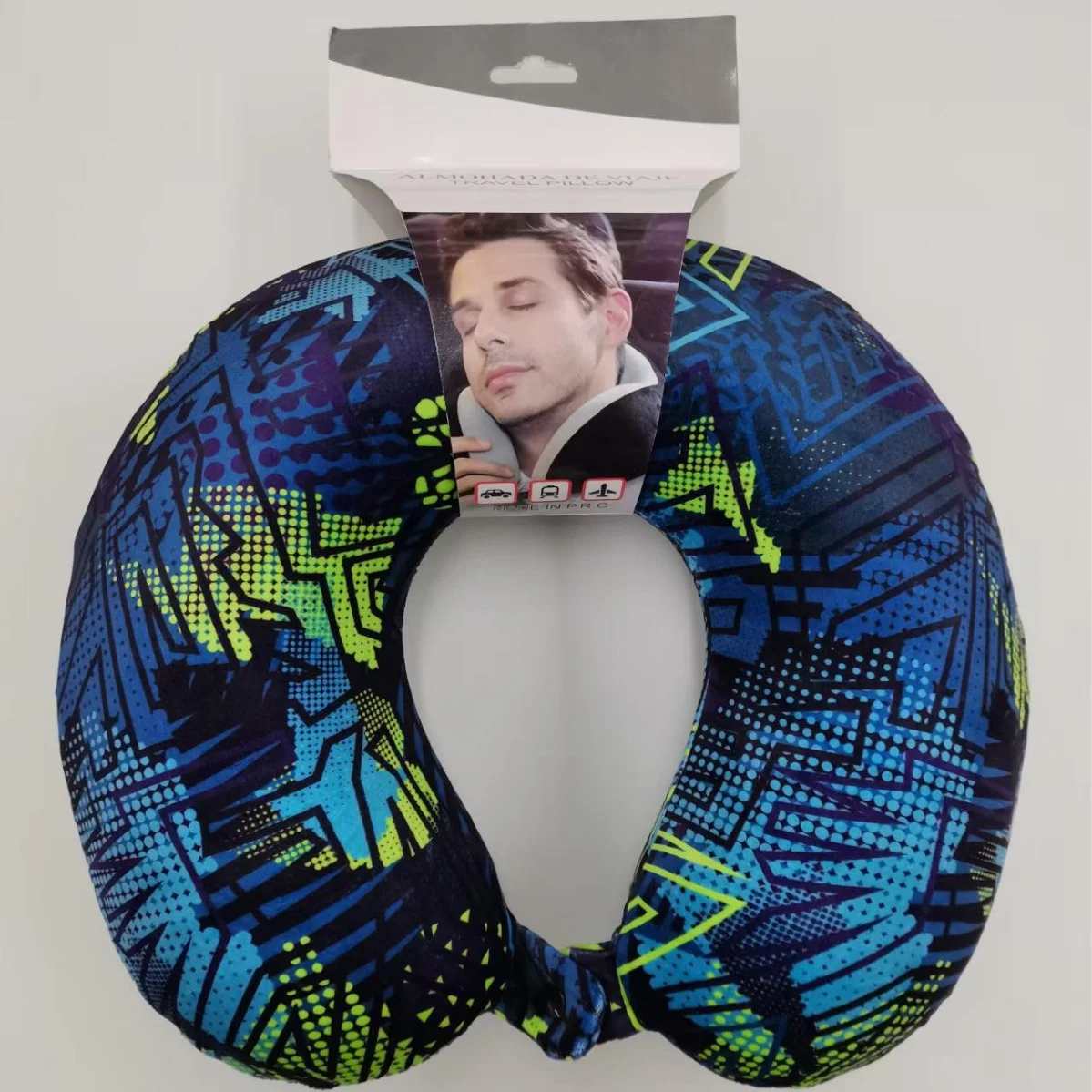 Treet Style Graffiti Print U Shaped Travel Neck Pillow, Skate Lettering Microbead… — image 3