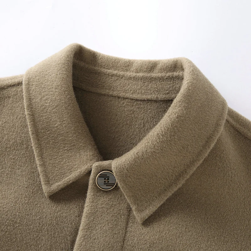 Trench Coat Shirt-style Wool Overcoatnon-cashmere — image 3