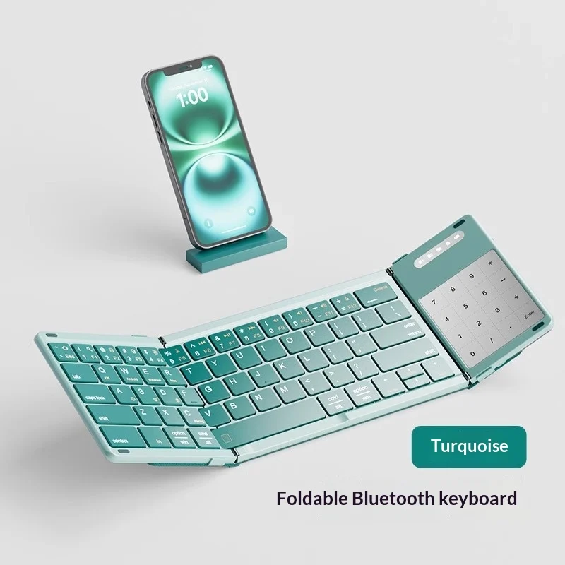 Tri-fold Keyboard, Wireless Bluetooth Foldable Mini Suitable For Desktop PC Sets — image 7
