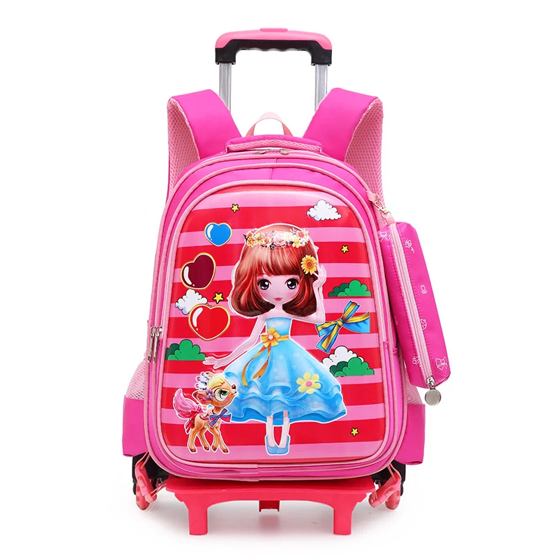 Trolley Primary School Waterproof 3D Car Detachable Burden Reduction Children Backpack — image 5