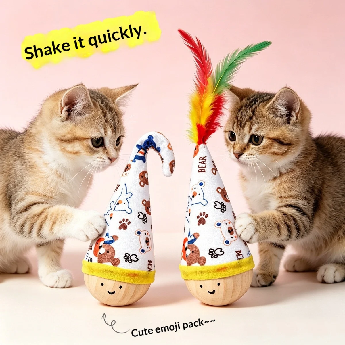 Tumbler Cat Toy Feather Teaser Wand — image 2