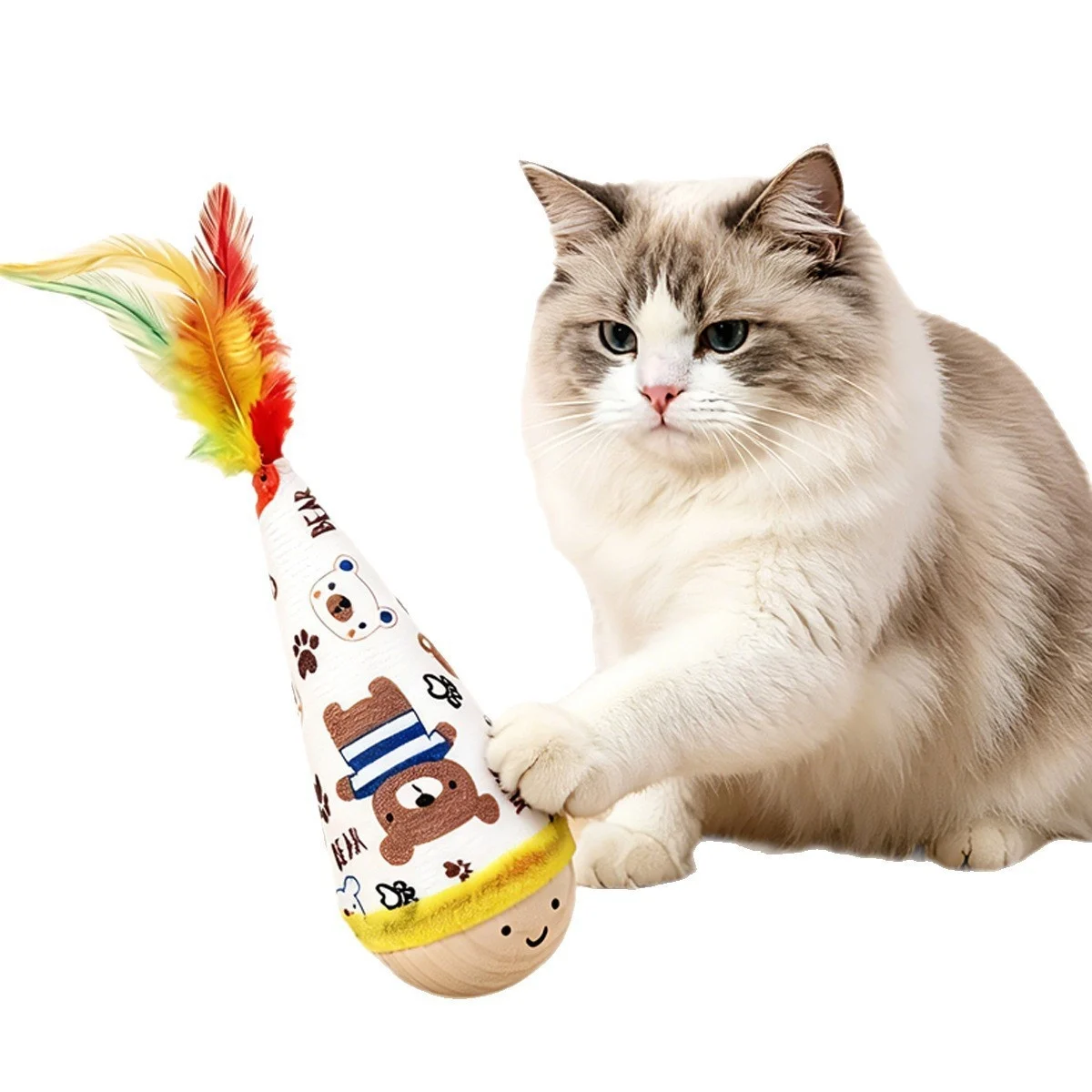 Tumbler Cat Toy Feather Teaser Wand — image 6