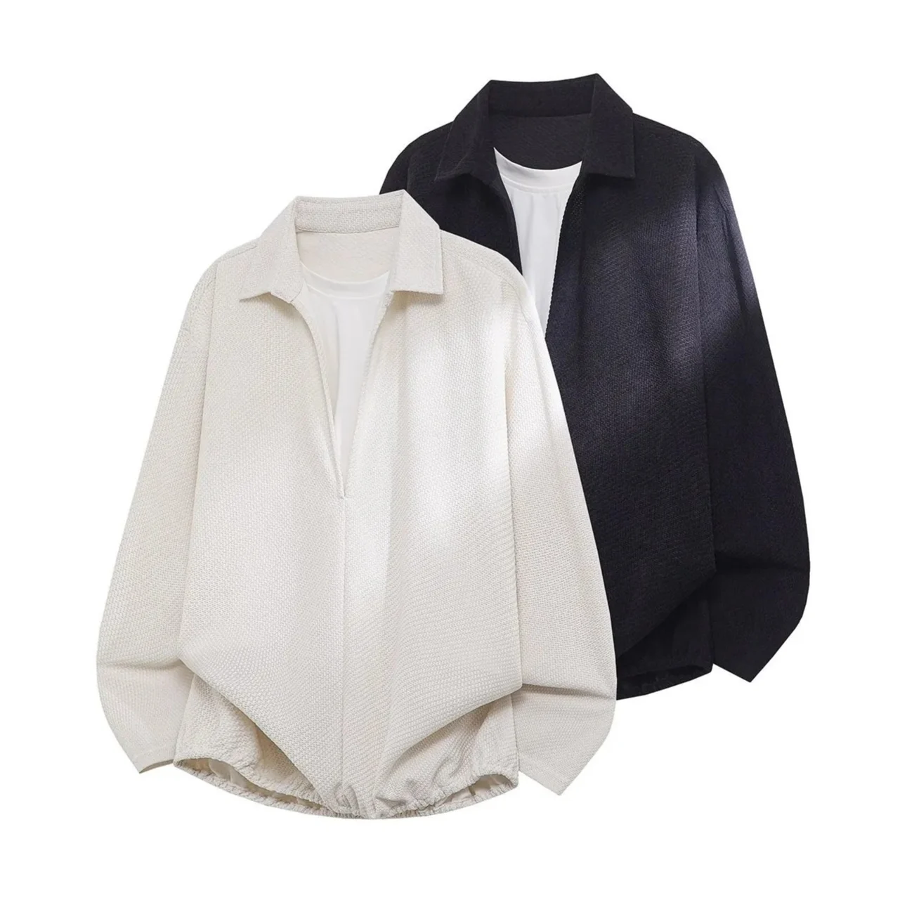 Two Fake Loose-fitting Shirt Hoodies For Men — image 2