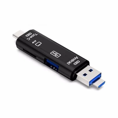 Type-c Micro USB To OTG Hub Adapter With TF Card Reader β image 1