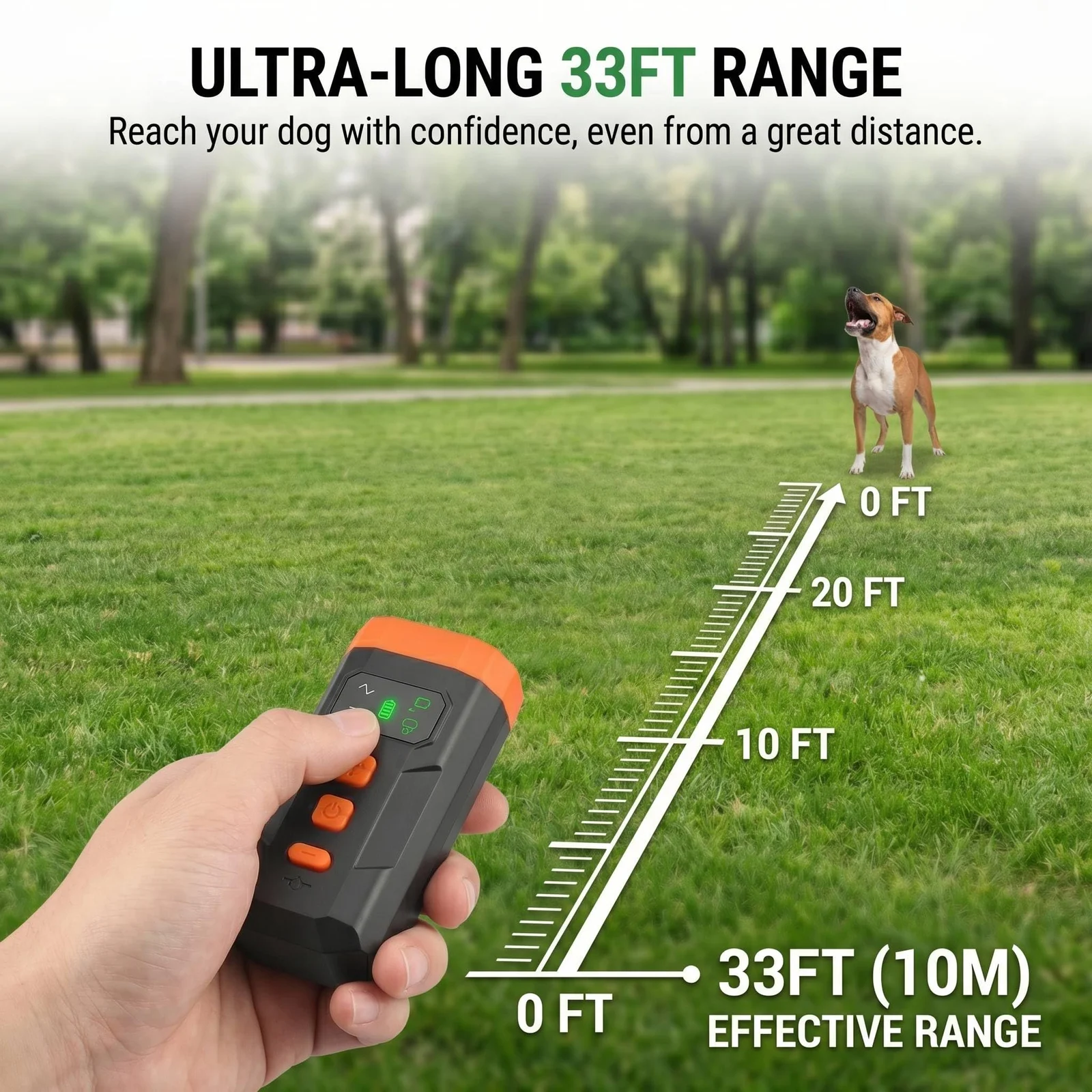 Ultrasonic Dog Bark Deterrent Device, 33FT Effective Range Indoor Outdoor Use, Safe &… — image 6