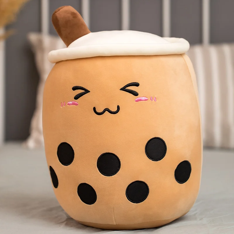 Unique Soft Teddy Plush Boba Milk Tea Plushie Toy Stuffed Fruit Shape Taste Hug Pillow… — image 9