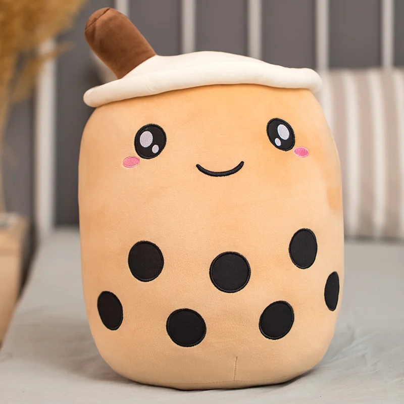 Unique Soft Teddy Plush Boba Milk Tea Plushie Toy Stuffed Fruit Shape Taste Hug Pillow… — image 3