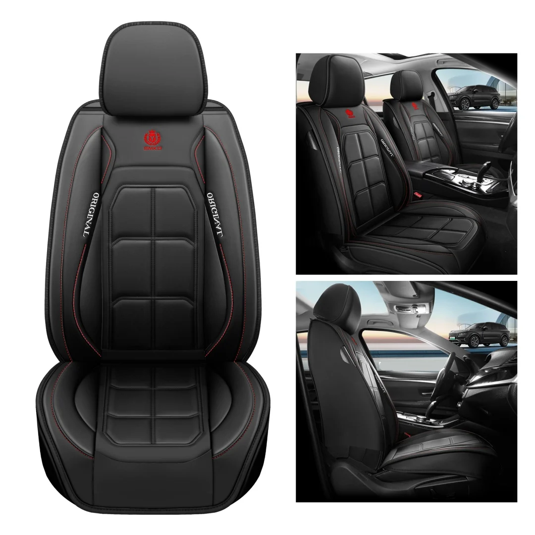 Universal 5 Seats Full Leather Car Seat Covers 8 Optional Colors Wear Resistant Auto… — image 4