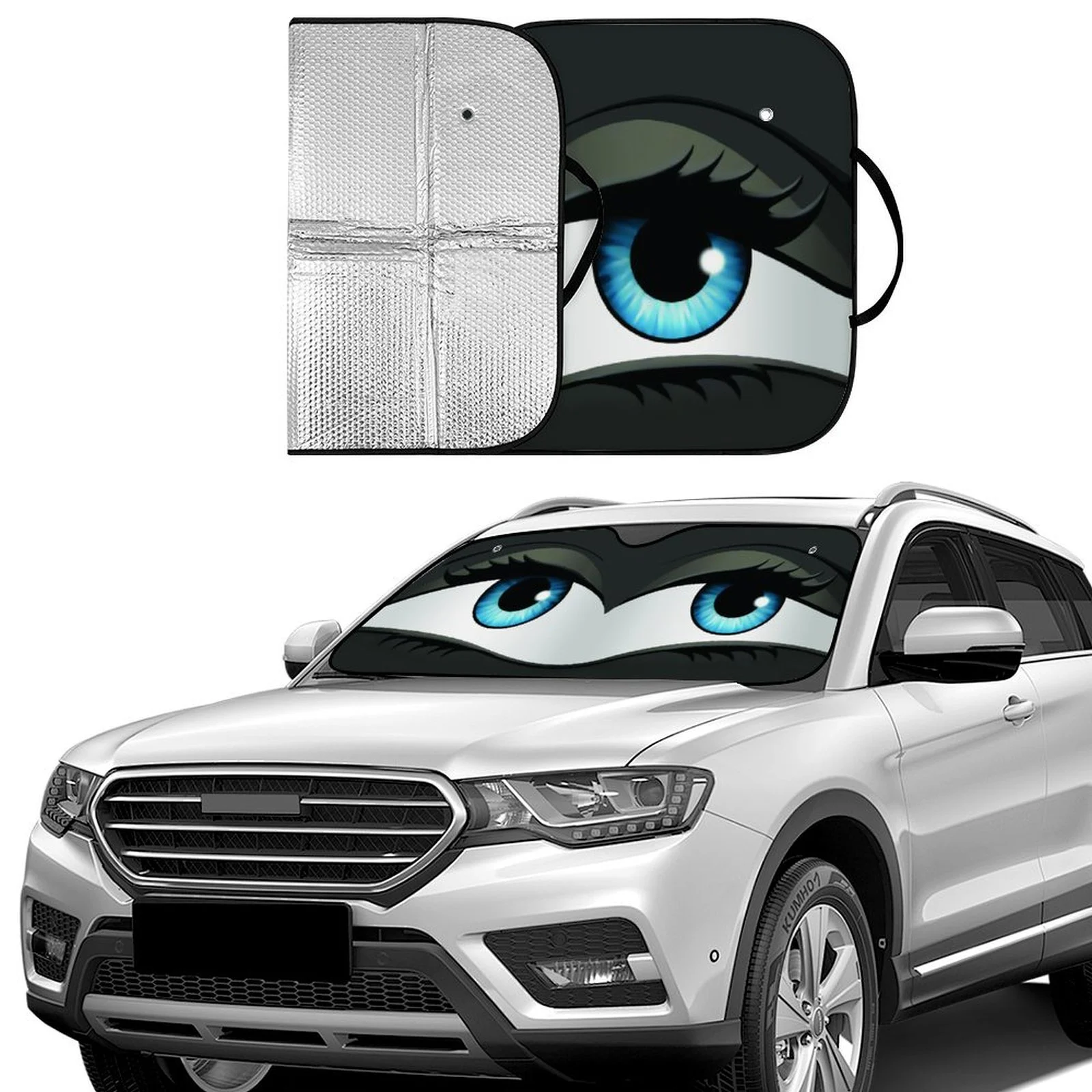 Universal Digital Printing Blue Eye Pattern Polyester Bubble Aluminum Film Material… — image 6