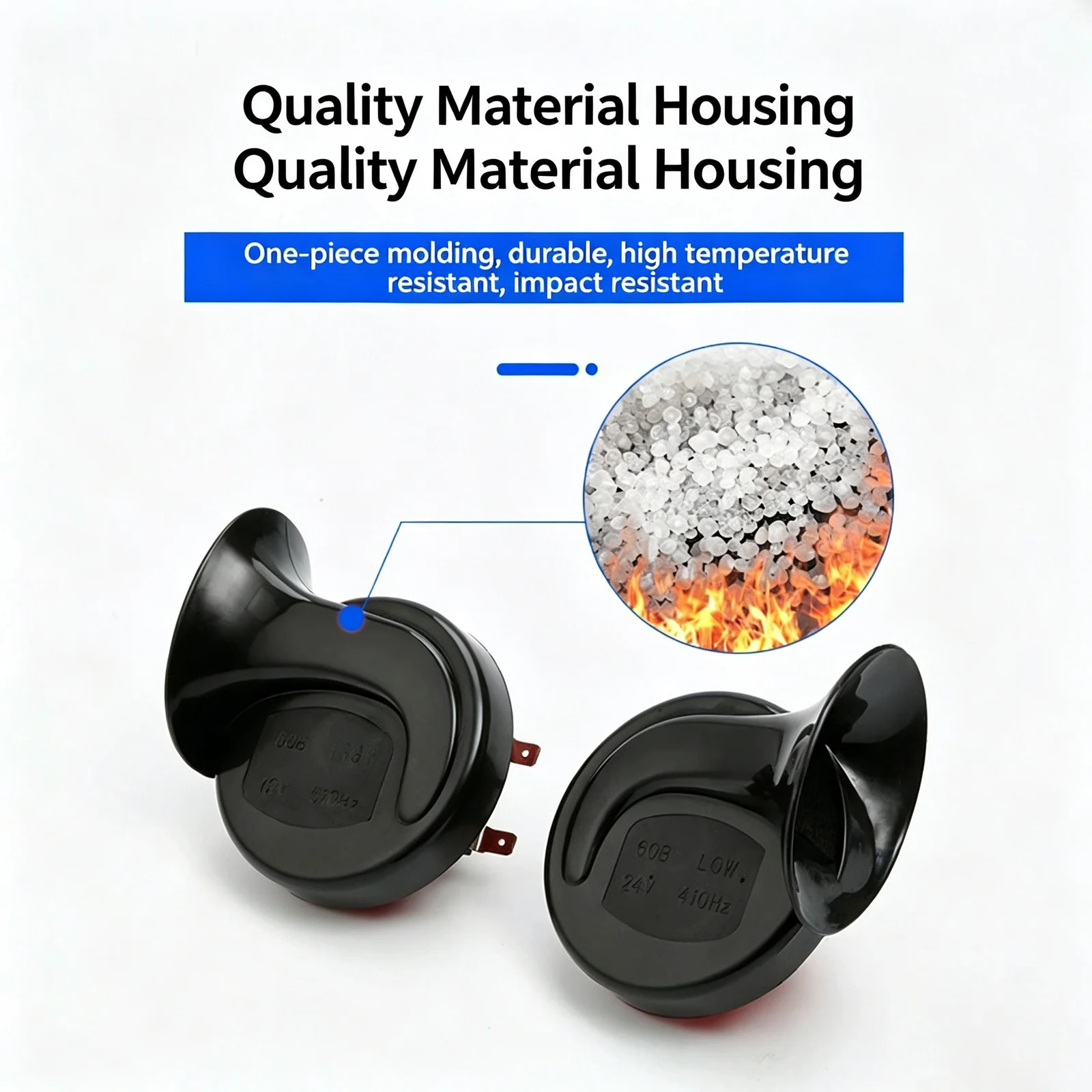 Universal High & Low Tone Snail Horn 12V 24V Waterproof Loud Car Replacement Speaker… — image 5