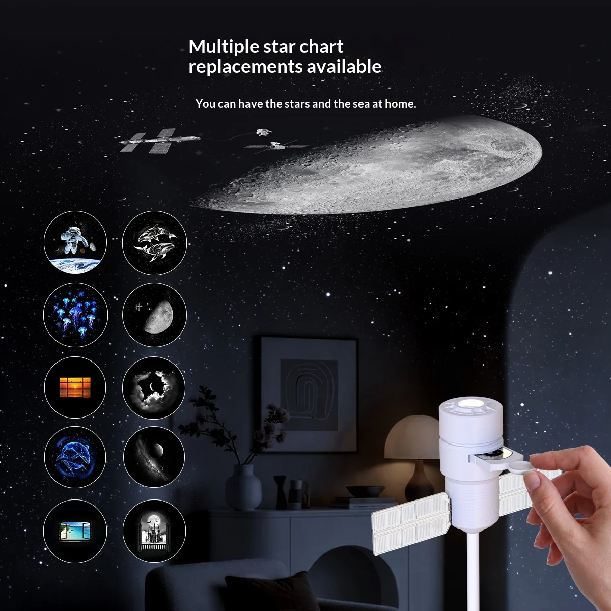 USB Projection Lamp Corporate Gift For Children Dual-mode Starry-sky Projector Night Light — image 8