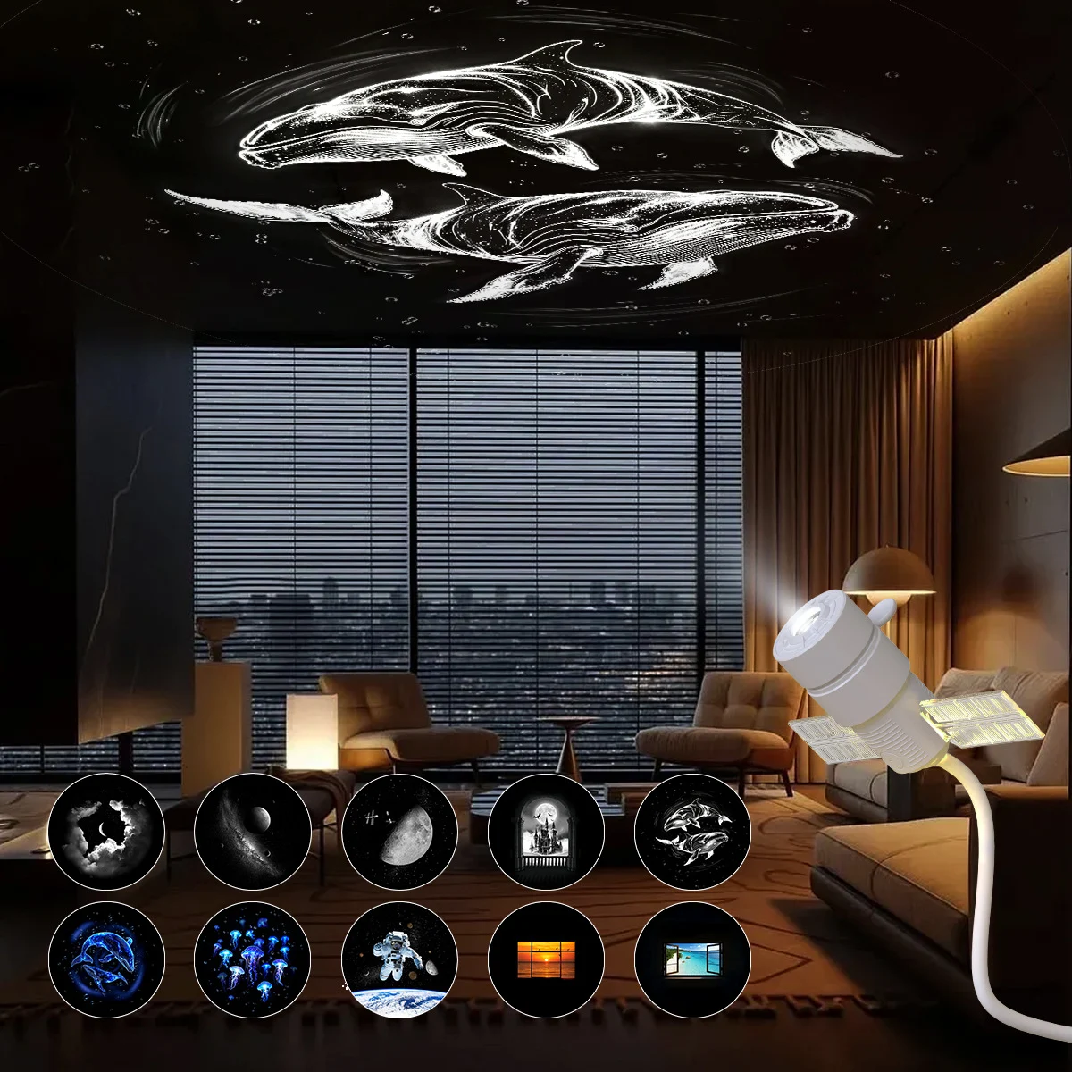 USB Projection Lamp Corporate Gift For Children Dual-mode Starry-sky Projector Night Light — image 7