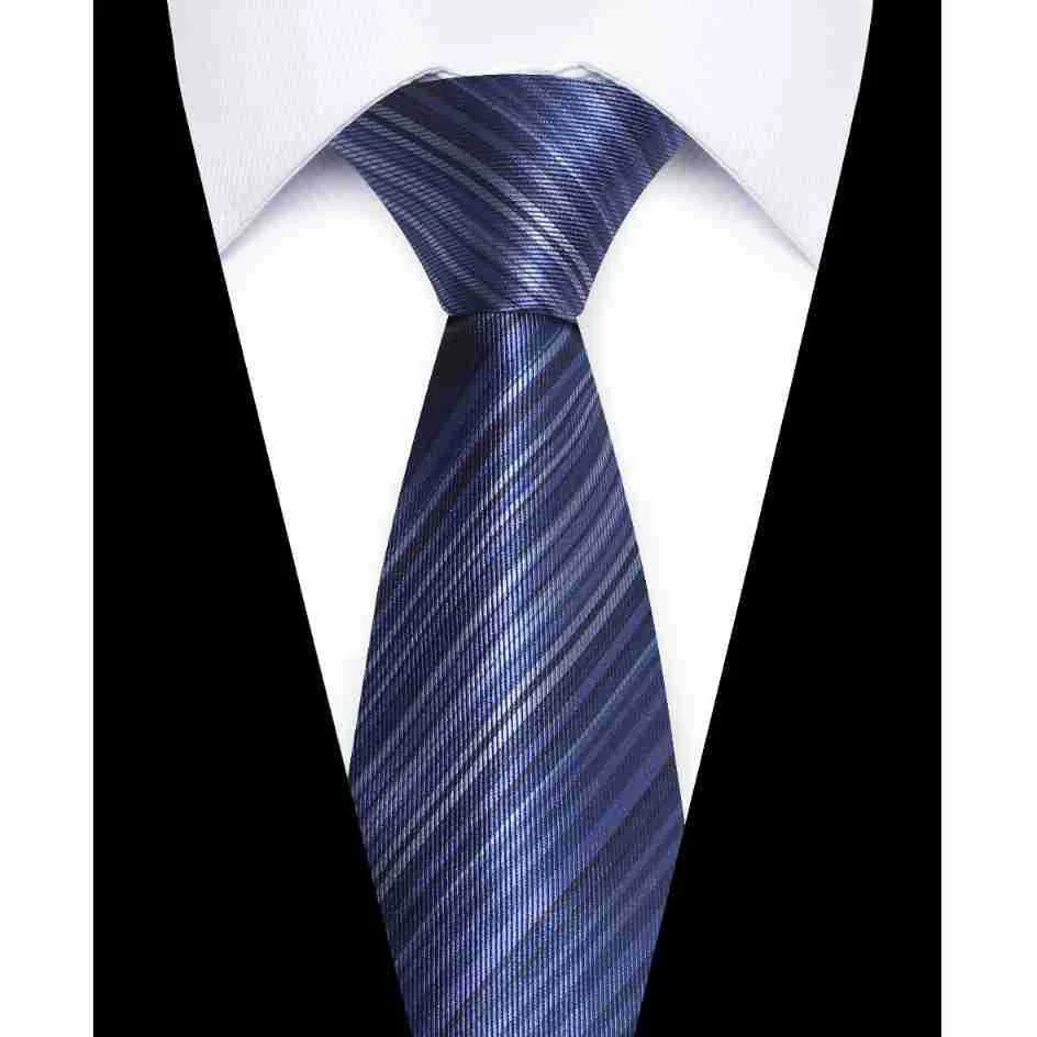 Usiness Striped Hand-stitched Polyester Tie — image 11