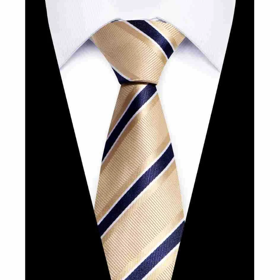 Usiness Striped Hand-stitched Polyester Tie — image 7