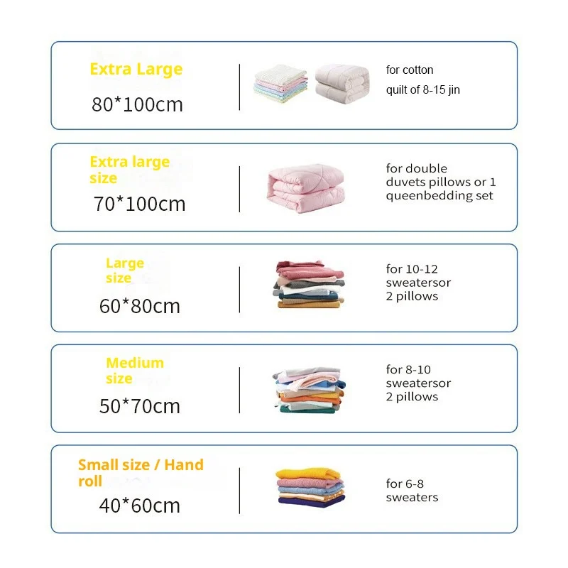 Vacuum Compression Bags For Storing Clothes And Cotton Quilts — image 3