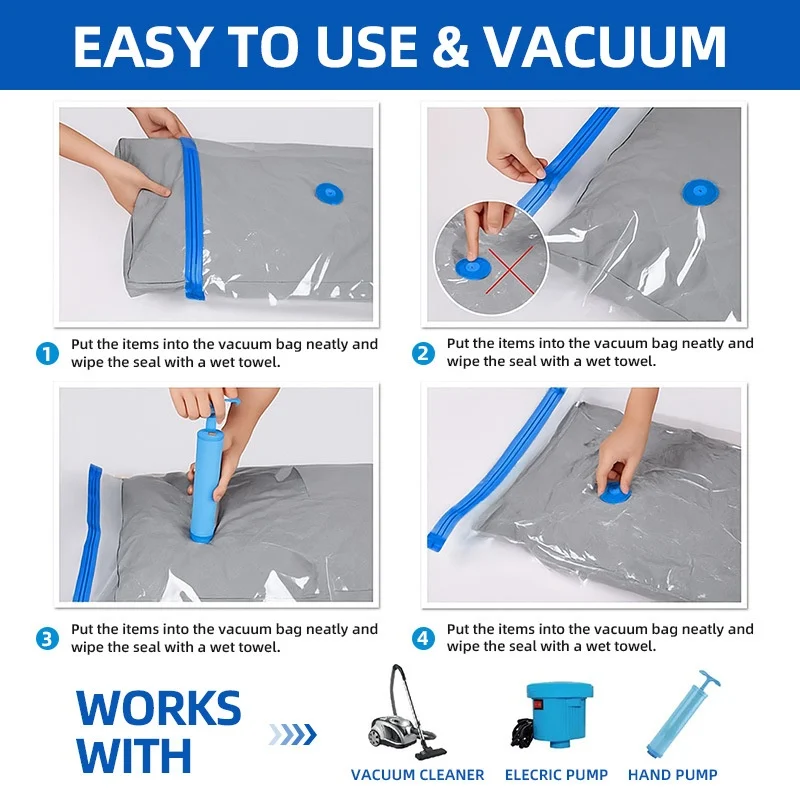 Vacuum Compression Bags For Storing Clothes And Cotton Quilts — image 4