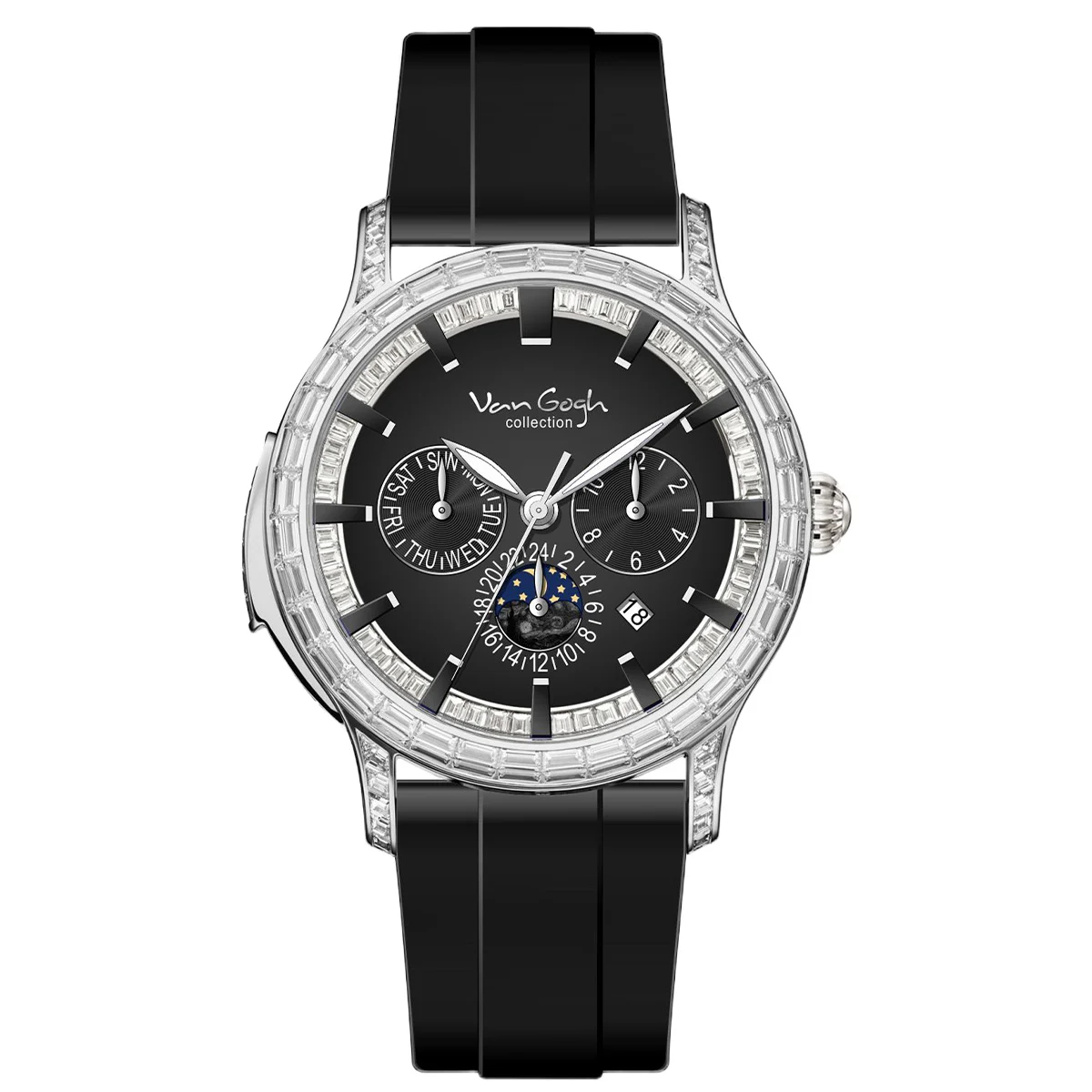 VAN GOGH High Appearance Light Luxury Men's Luminous Blue Mechanical Watch Bohui Series — variant image