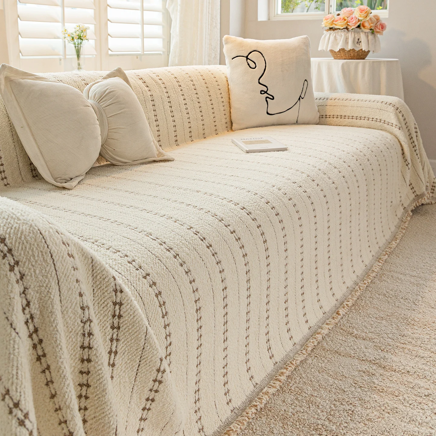 Velvet Sofa Cover All-season Universal Fit — image 6