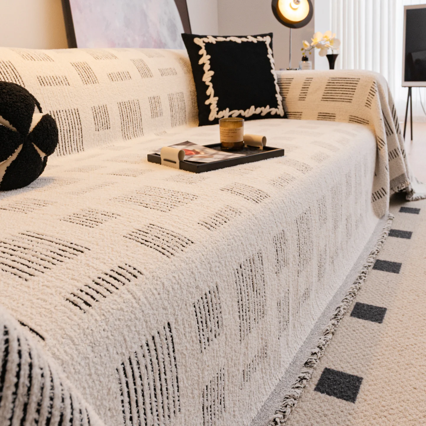 Velvet Sofa Cover All-season Universal Fit — image 7