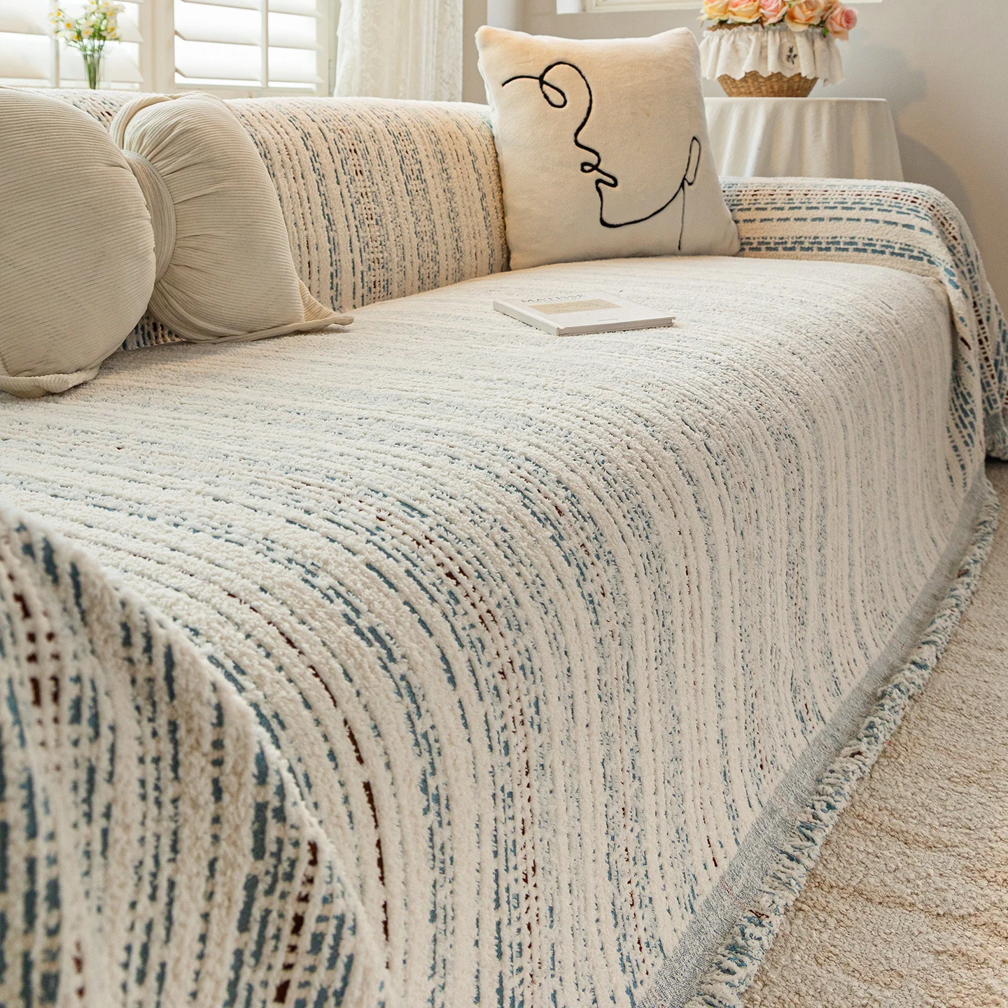 Velvet Sofa Cover All-season Universal Fit — image 5