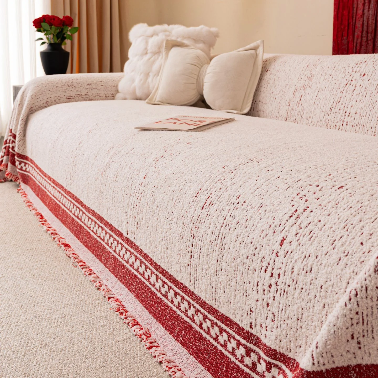 Velvet Sofa Cover All-season Universal Fit — image 2