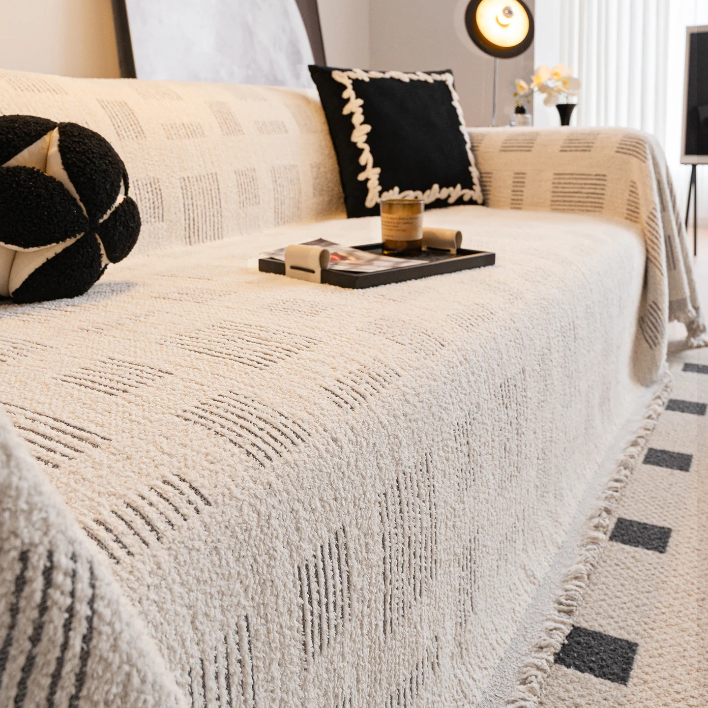 Velvet Sofa Cover All-season Universal Fit — image 3