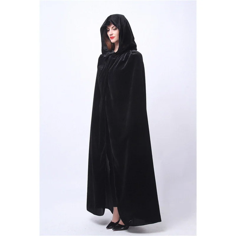 Velvet Thin Black Halloween Cape Cloak — image 2