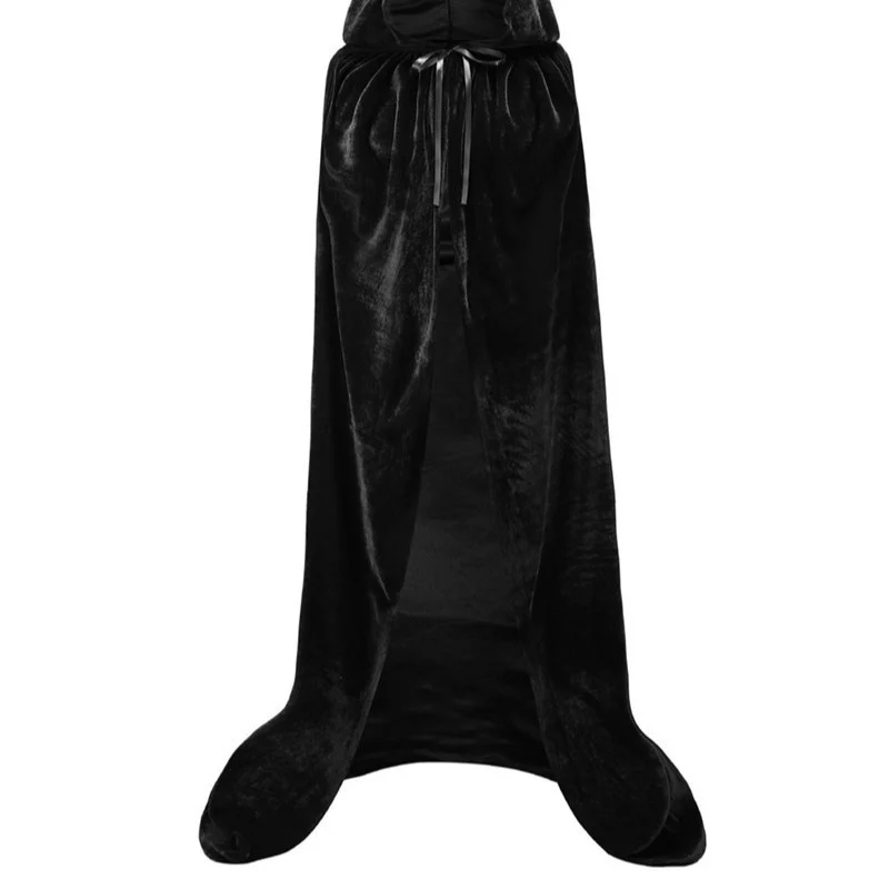 Velvet Thin Black Halloween Cape Cloak — image 5