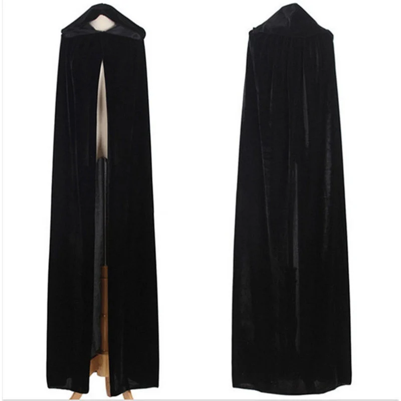Velvet Thin Black Halloween Cape Cloak — image 3