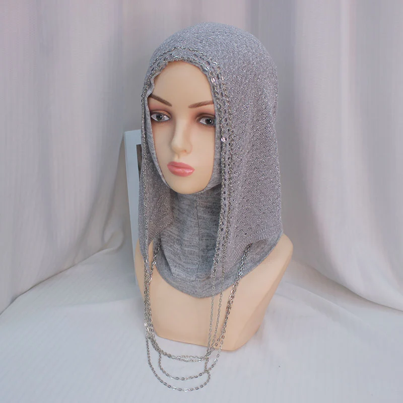 Versatile Fashion Handmade Knitted Hollow Face-slimming Cool Beanie With Bright Silk Yarn — image 8