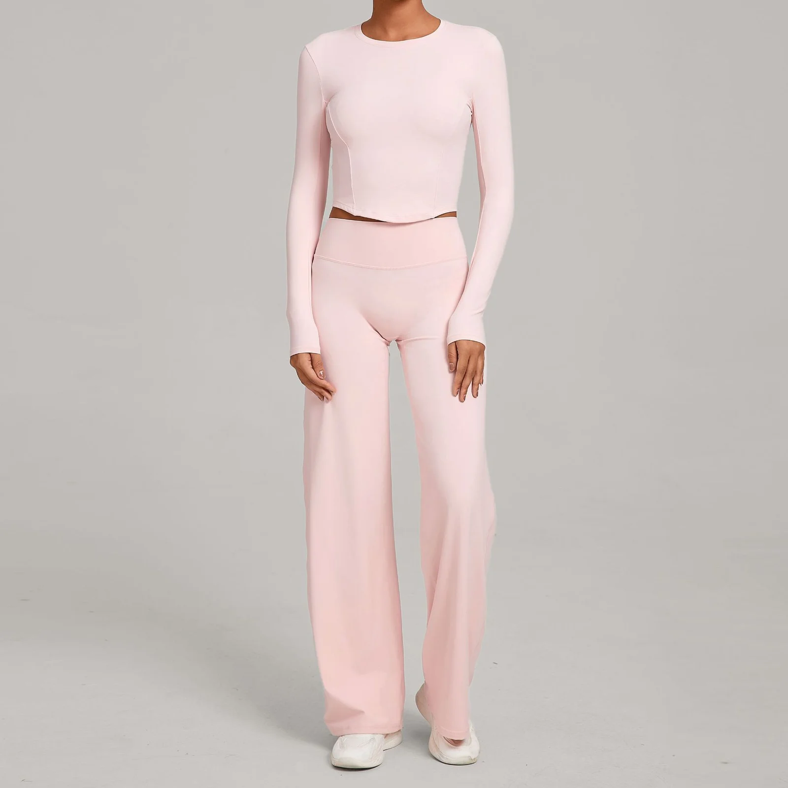 Versatile Nude-feel Quick-dry Two-piece Workout Set — image 8