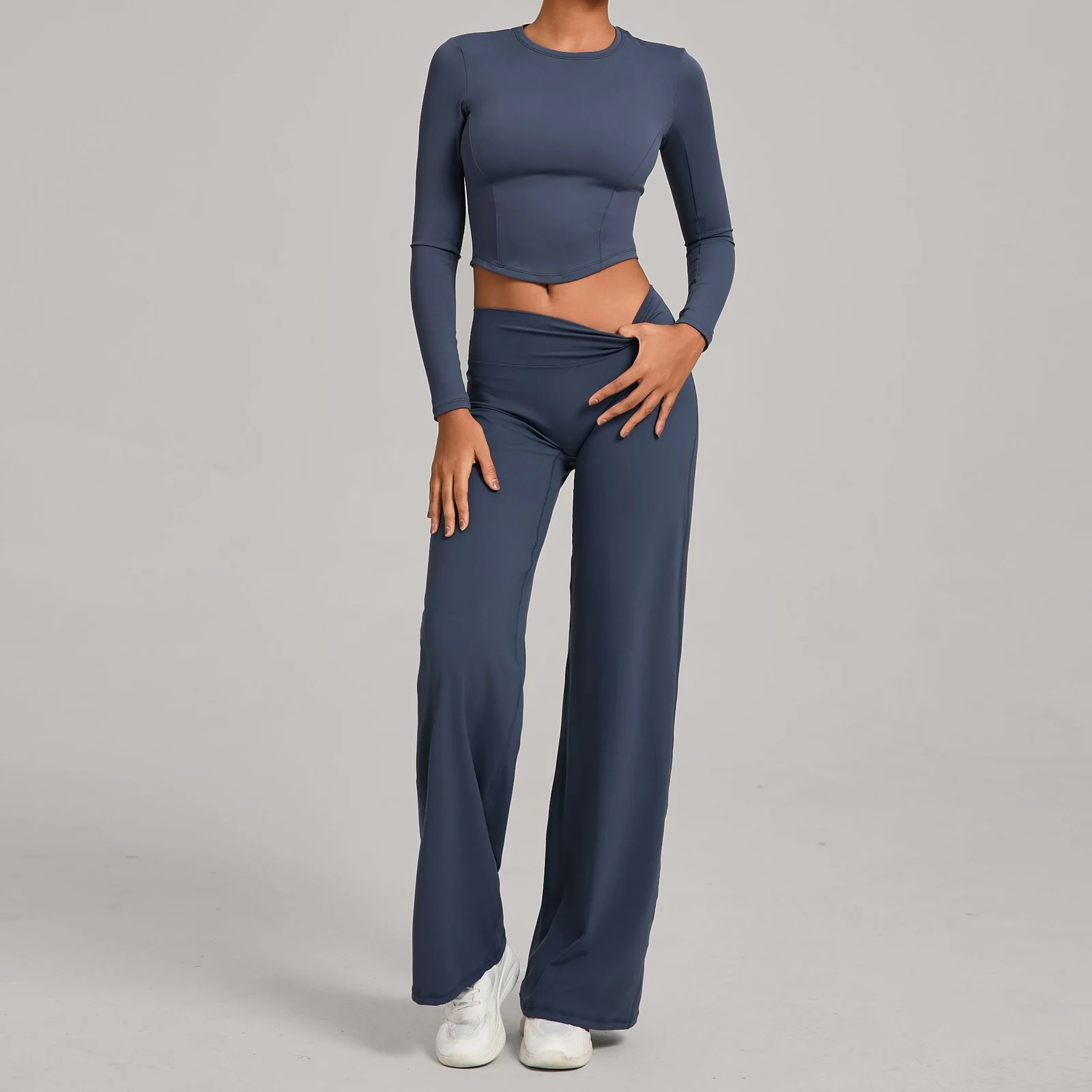 Versatile Nude-feel Quick-dry Two-piece Workout Set — image 2