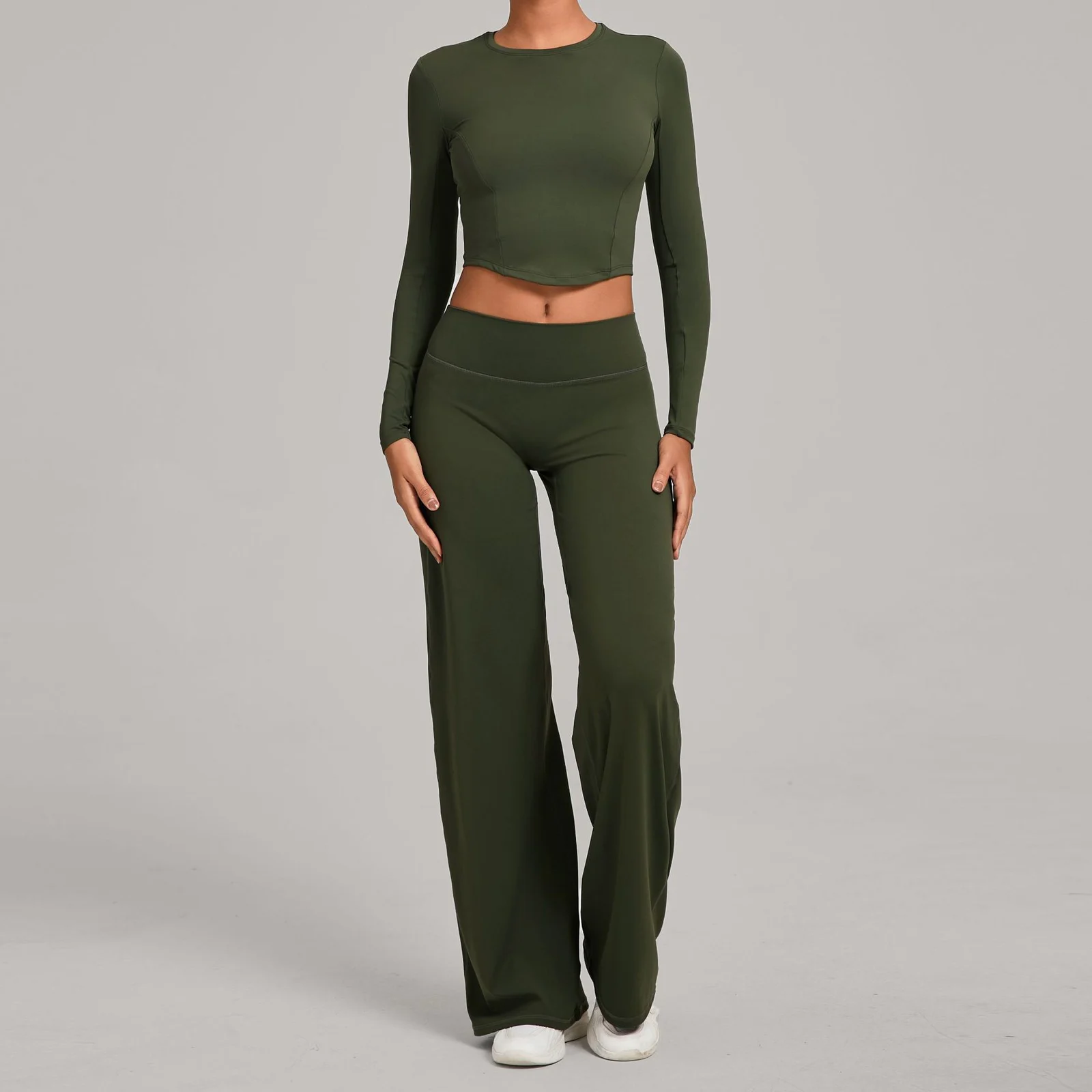 Versatile Nude-feel Quick-dry Two-piece Workout Set — image 4
