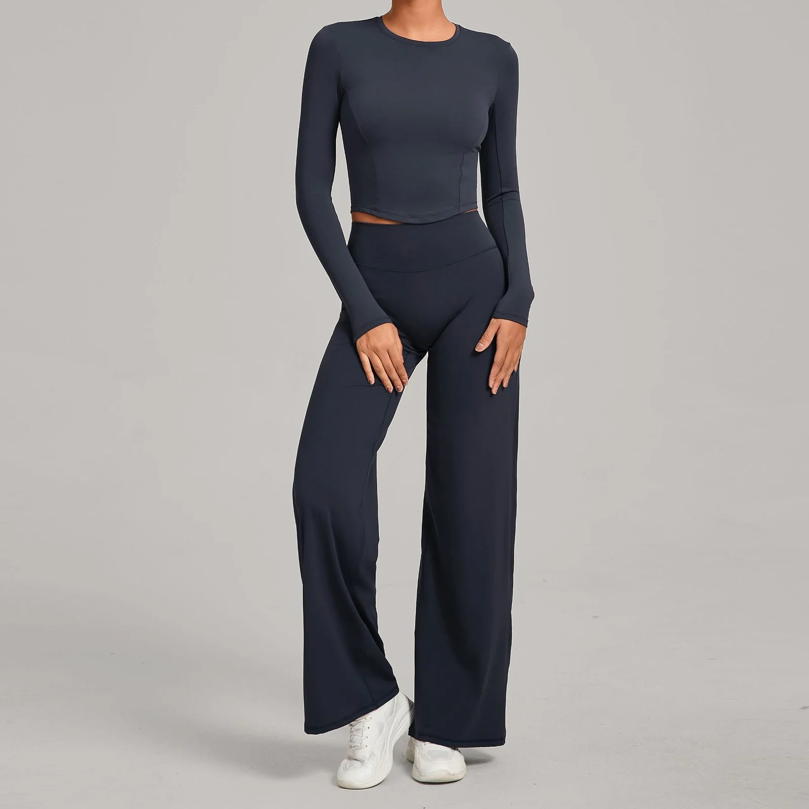 Versatile Nude-feel Quick-dry Two-piece Workout Set — image 3