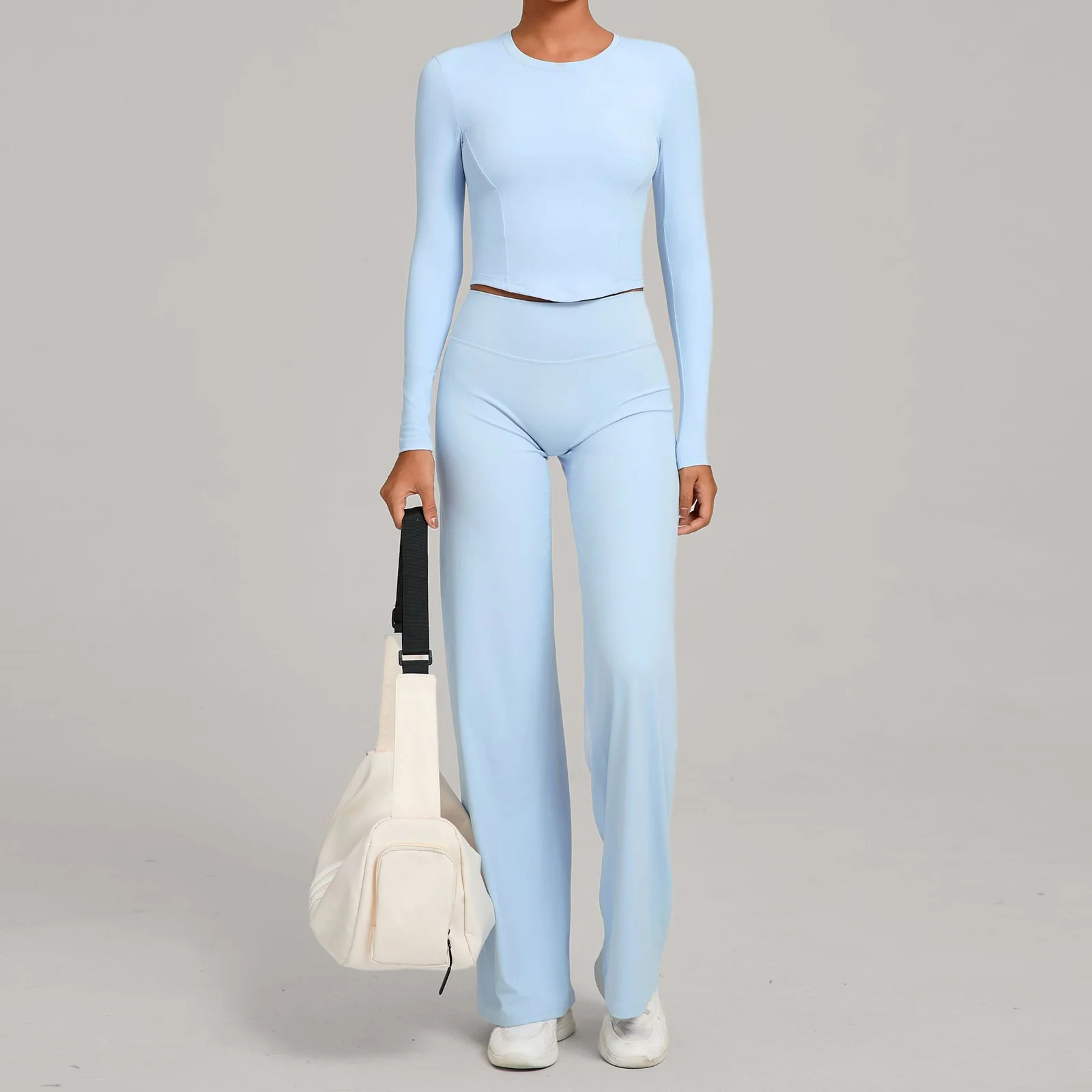 Versatile Nude-feel Quick-dry Two-piece Workout Set — image 12