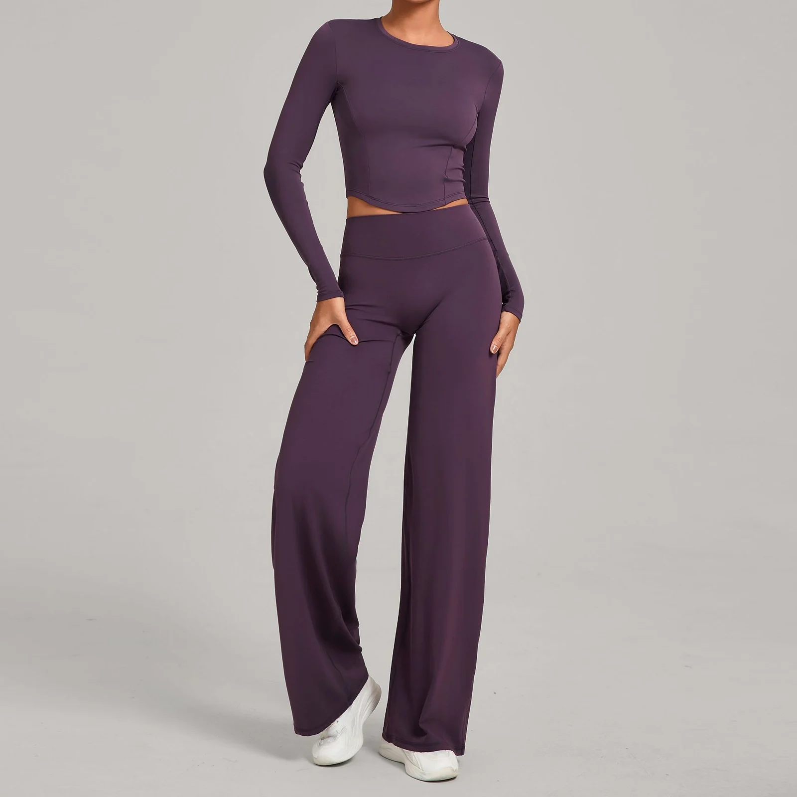 Versatile Nude-feel Quick-dry Two-piece Workout Set — image 6