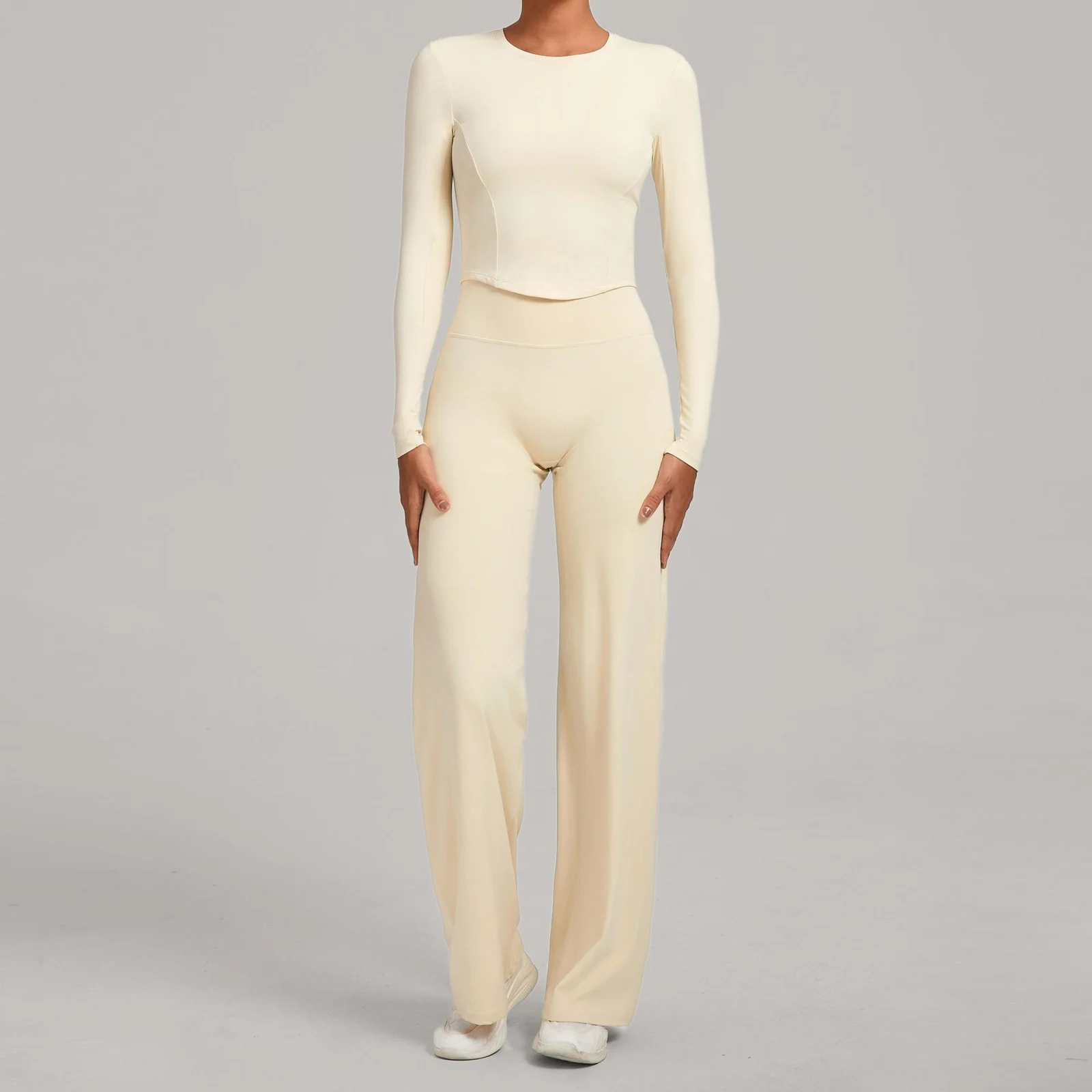 Versatile Nude-feel Quick-dry Two-piece Workout Set — image 7