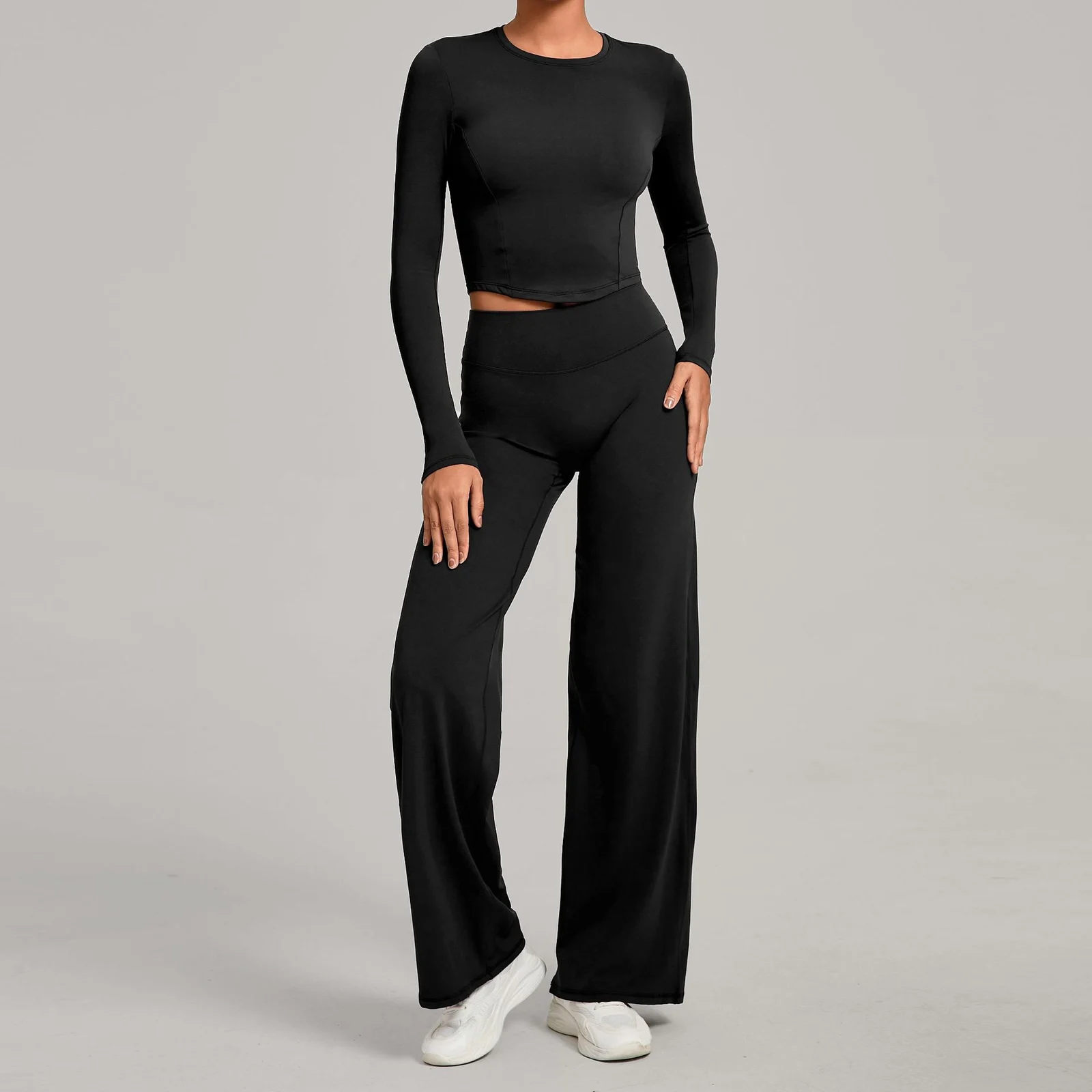 Versatile Nude-feel Quick-dry Two-piece Workout Set — image 9